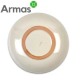 Handcrafted plate bottom with natural ceramic finish