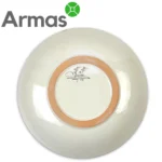 Uzbeku šķīvja aizmugure ar glazūru un meistara parakstu