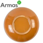 Keramikas šķīvja oranžā glazētā apakšpuse – 42 cm