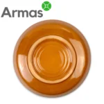 Uzbek pilaf plate Lyagan 38 cm – handmade, oriental pattern, blue with red - Image 2