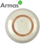 Uzbek pilaf plate Lyagan 38 cm – handmade, floral pattern, red rim - Image 2