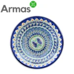 Uzbek deep bowl 34cm with traditional ornament – front view