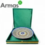 Dāvanu kastīte šķīvim Ljagan 42 cm, zaļa ar zelta apdari - Image 2