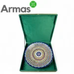 Dāvanu kastīte šķīvim Ljagan 42 cm, zaļa ar zelta apdari - Image 3