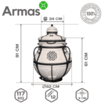 Tandirs ALADDIN MINI ar grozāmu-atvāžamu vāku 2025 NEW - Image 2