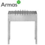 Mustang portable mangal grill cooks skewers and burgers