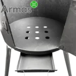 Комплект печь с казаном №11: печь для казана 8–12 л, узбекский казан 8 л, ложка для плова 40 см и половник 40 см — изображение 3