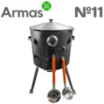 казан 8 литров с печью без дымохода