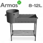 Мангал с печью 36 см (8–12 л казан)