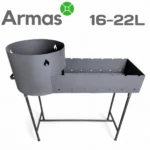 Mangals ar krāsni kazanam Ø 47 cm, vieta 7 šašlikiem, uz 96 cm augstām kājām