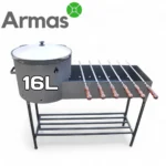 Мангал с печью 44 см с казаном 16 л