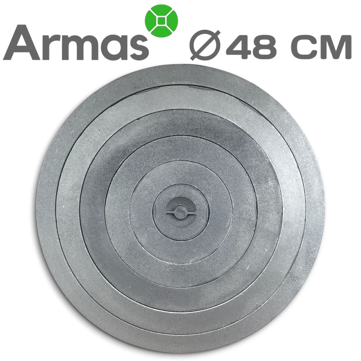 8451 (2) Cast iron rings 48cm