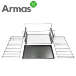 Smoker with lid, thermometer, and internal rack