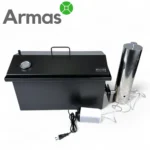 Large smokehouse with thermometer and smoke generator