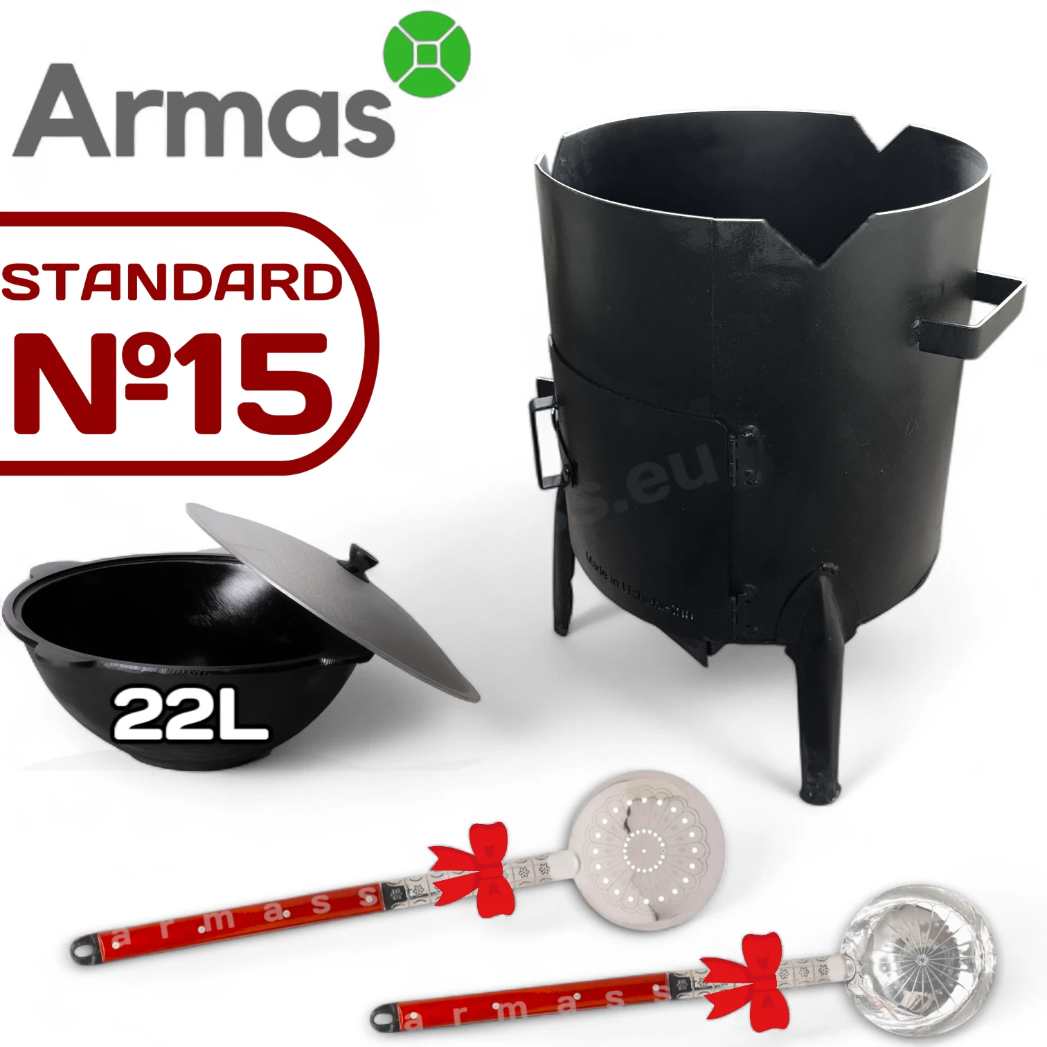 Komplekts Standarts Nr.15 – krāsns un kazans 22l