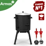 SET STANDARD №1 – Stove for 8–12L Kazan + Uzbek Kazan 8L + Skimmer + Ladle - Image 2