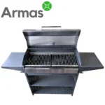 Открытый большой мангал с двумя решетками