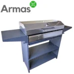 Гриль-мангал с крышкой из нержавеющей стали и термометром 900 мм