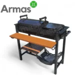 Мангал с крышкой и полками