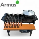 гриль с крышкой, плита и казан