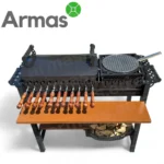 Гриль с шампурами и решеткой