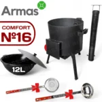 Komplekts Comfort Nr.16 – krāsns ar skursteni 40 cm un kazans 12l