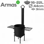 печь под казан 16 л с полками