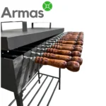 Barbecue grill and 13 skewers