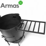 krāsns ar sānu plauktiem