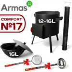 Comfort Stove with Chimney and 16L Uzbek Kazan