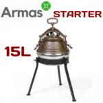 Afgāņu kazans 15L pulēts (M) ar trijkāji