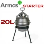 Afgāņu kazans 20L melnais (SB) ar trijkāji