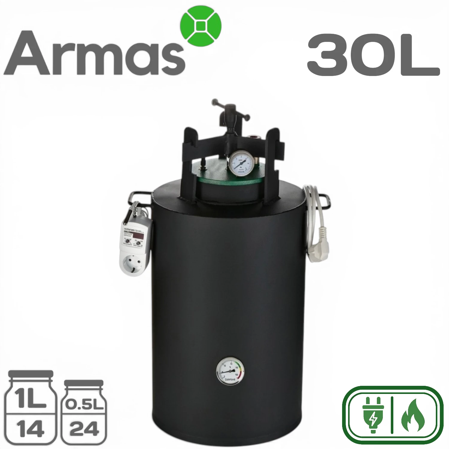 Electric Universal Autoclave UTEHO CHE-24E, 30 L