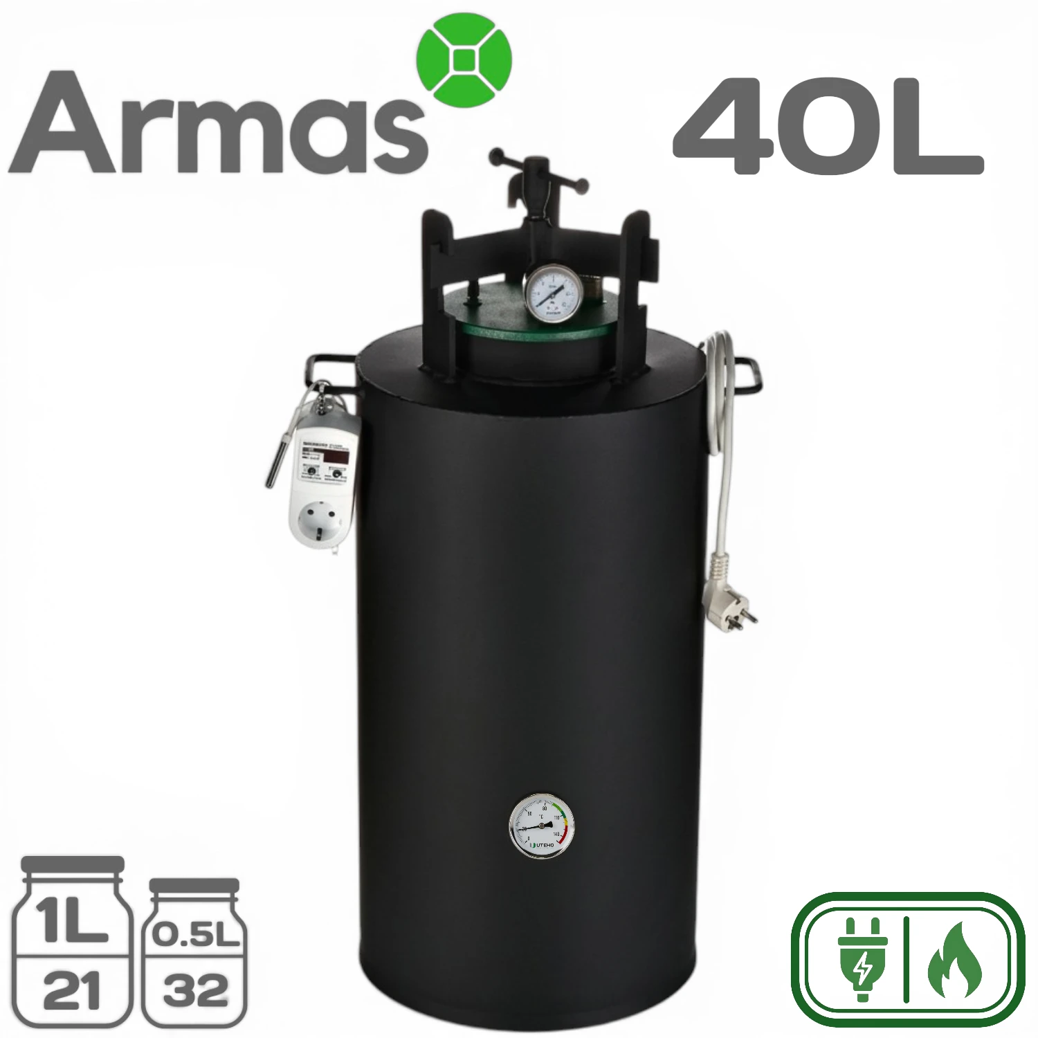 Elektriskais universālais autoklāvs UTEHO CHE-32E, 40 l