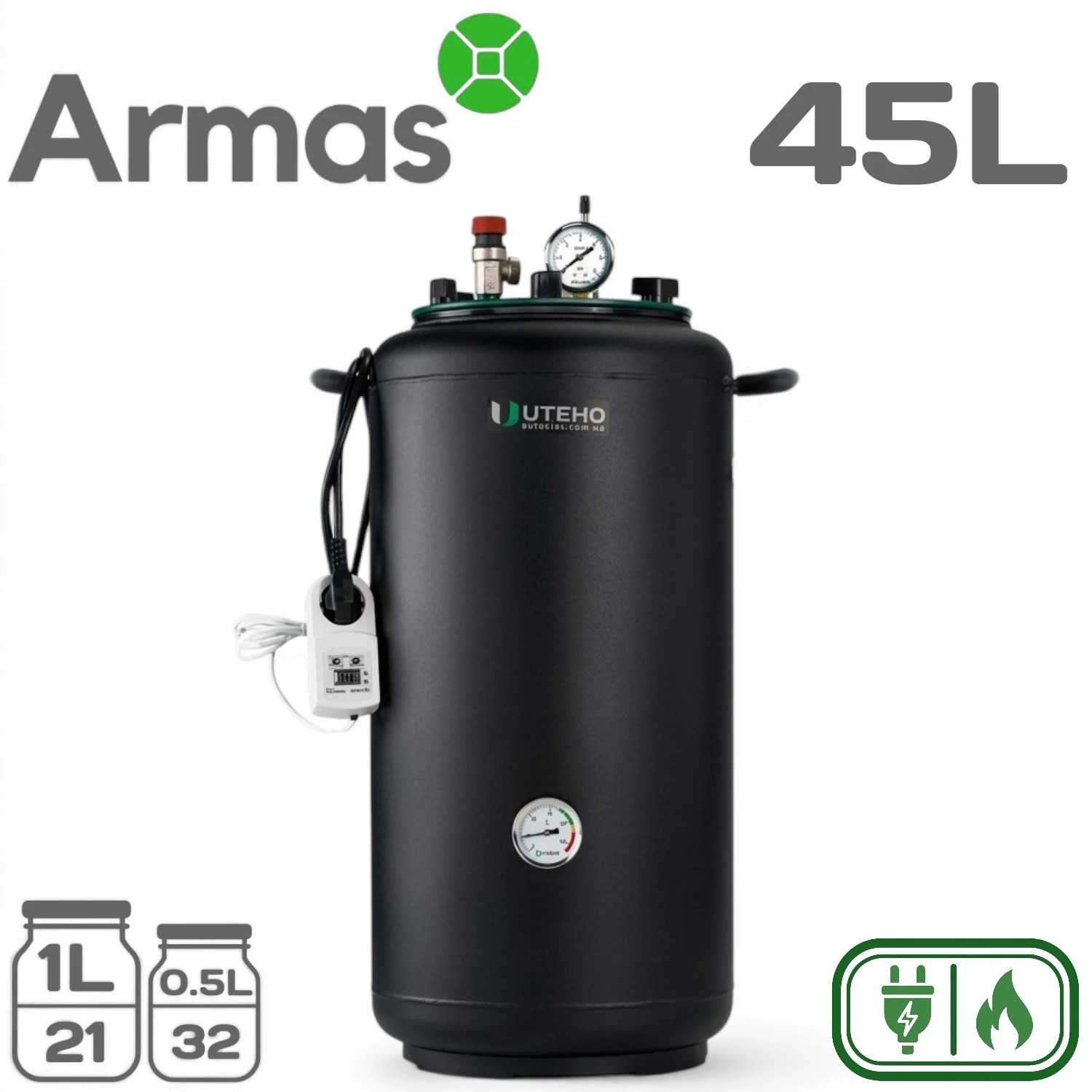 Electric universal autoclave UTEHO UTEH-32E, 45 l