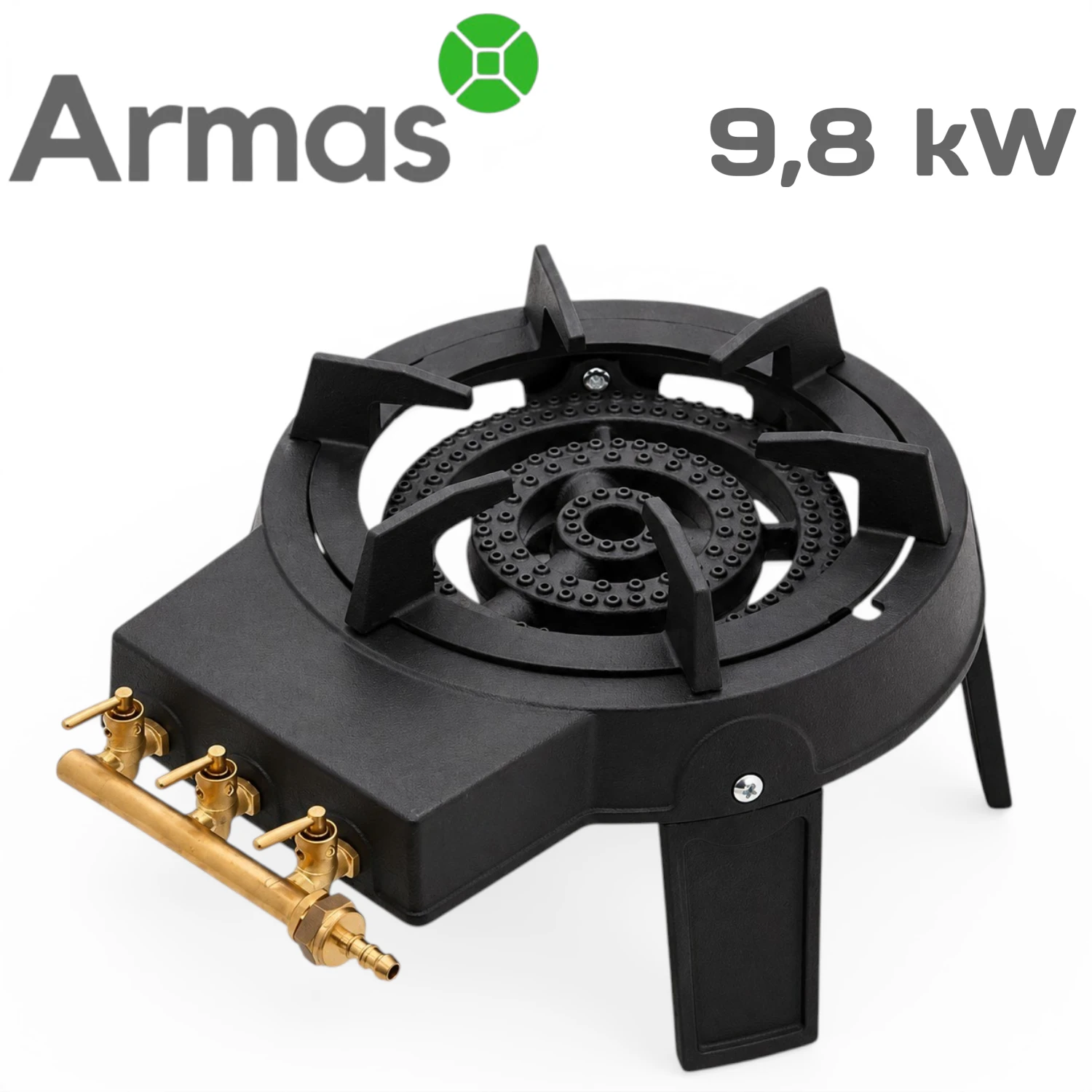 Čuguna gāzes plīts deglis 9,8 kW ar 3 kontūriem