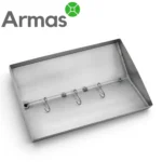 Karstās kūpināšanas kūpinātava XL no tērauda ar termometru, 2 mm - Image 5