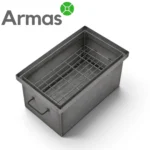 Karstās kūpināšanas kūpinātava XL no tērauda ar termometru, 2 mm - Image 3