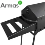 Foldable BBQ Grill for 9 Skewers, 3 mm, with Thermometer and Shelves - Image 6