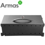 Foldable BBQ Grill for 9 Skewers, 3 mm, with Thermometer and Shelves - Image 7