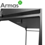 Foldable BBQ Grill for 9 Skewers, 3 mm, with Thermometer and Shelves - Image 11
