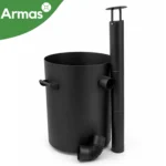 Krāsns kazanam 40-80L ar skursteni D58 cm, 3 mm - Image 5