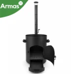 Krāsns kazanam 40-80L ar skursteni D58 cm, 3 mm - Image 2