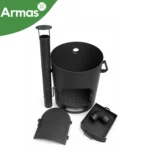Krāsns kazanam 40-80L ar skursteni D58 cm, 3 mm - Image 6