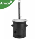Krāsns kazanam 40-80L ar skursteni D58 cm, 3 mm - Image 8
