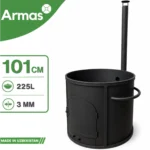 Печь для казана 225 л с дымоходом