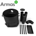 Krāsns kazanam 16–22L ar skursteni D44 cm, 3 mm - Image 13