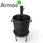 Krāsns kazanam 16–22L ar skursteni D44 cm, 3 mm - Image 8