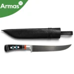 Узбекский национальный нож Пчак 300/175 - подшипниковая сталь, рукоять из эбонита — изображение 3